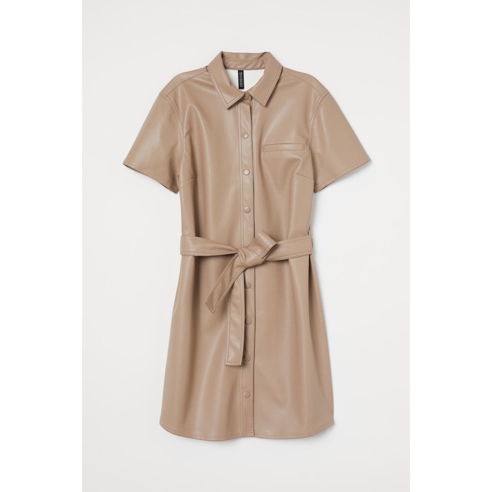 H&M Faux Leather Mini Dress